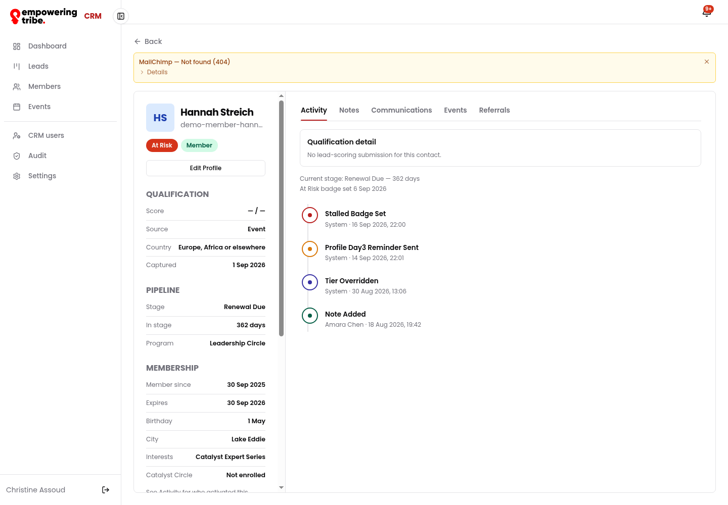 Member profile