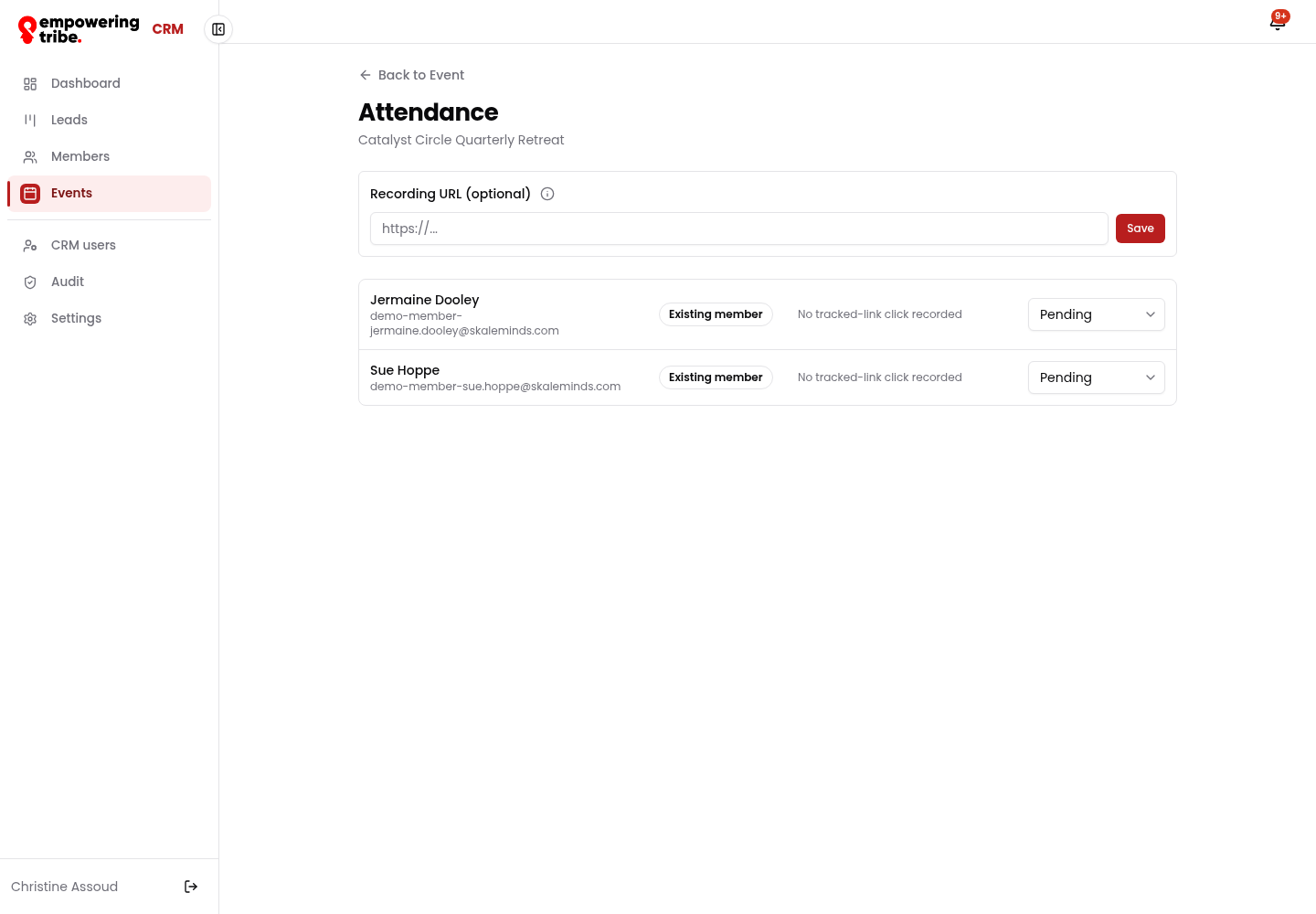 Event attendance